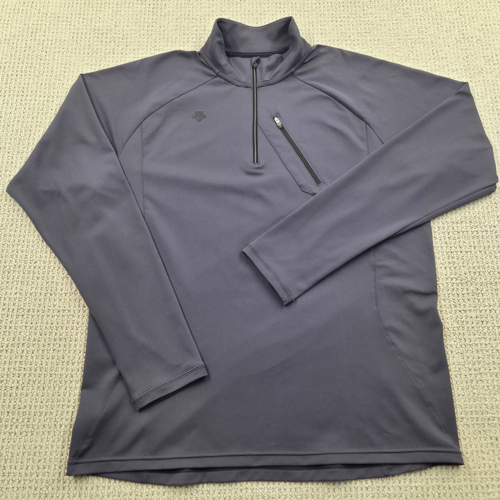 Descente 1/4 Zip Performance Pullover Charcoal Gr… - image 2